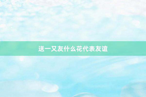 送一又友什么花代表友谊